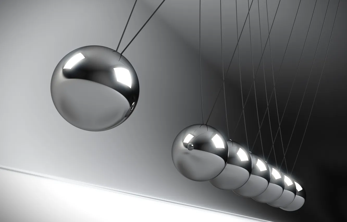 Photo wallpaper energy, abstraction, view, art, various, The pendulum, balls Newton, wallpaper.
