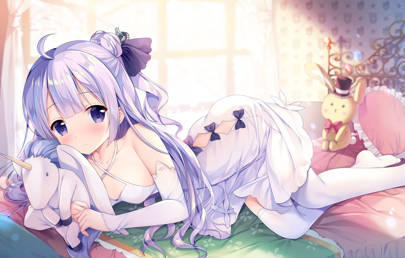 Photo wallpaper look, girl, anime, Azur Lane