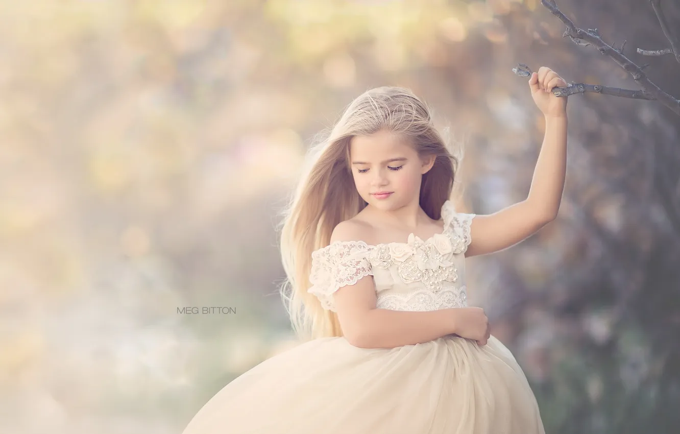 Photo wallpaper nature, background, girl