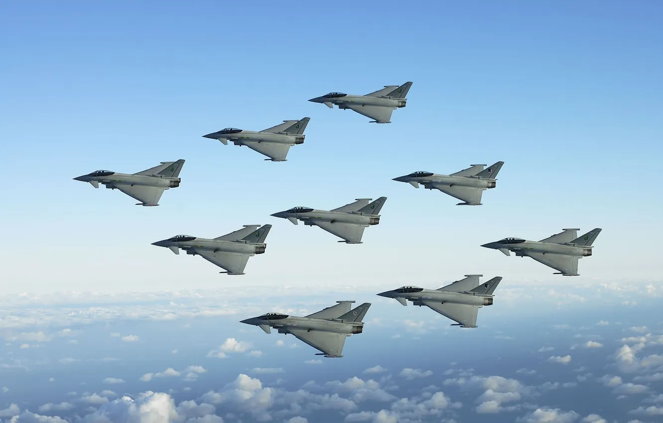 Photo wallpaper fighter, Typhoon, Typhoon, Eurofighter