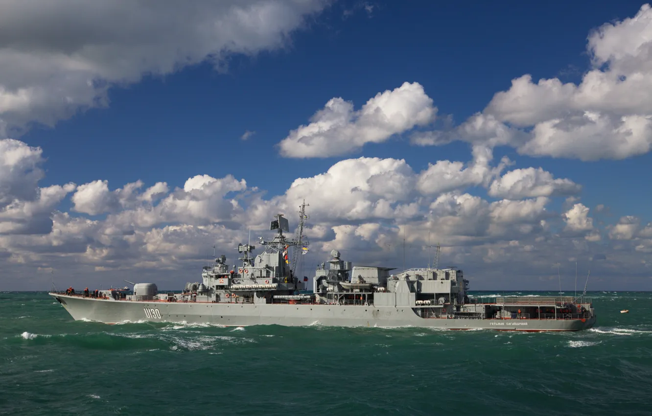 Photo wallpaper Ships, Ukraine, Navy, Ukrainian Navy, Hetman Sahaidachny, F130, The Ukrainian Navy
