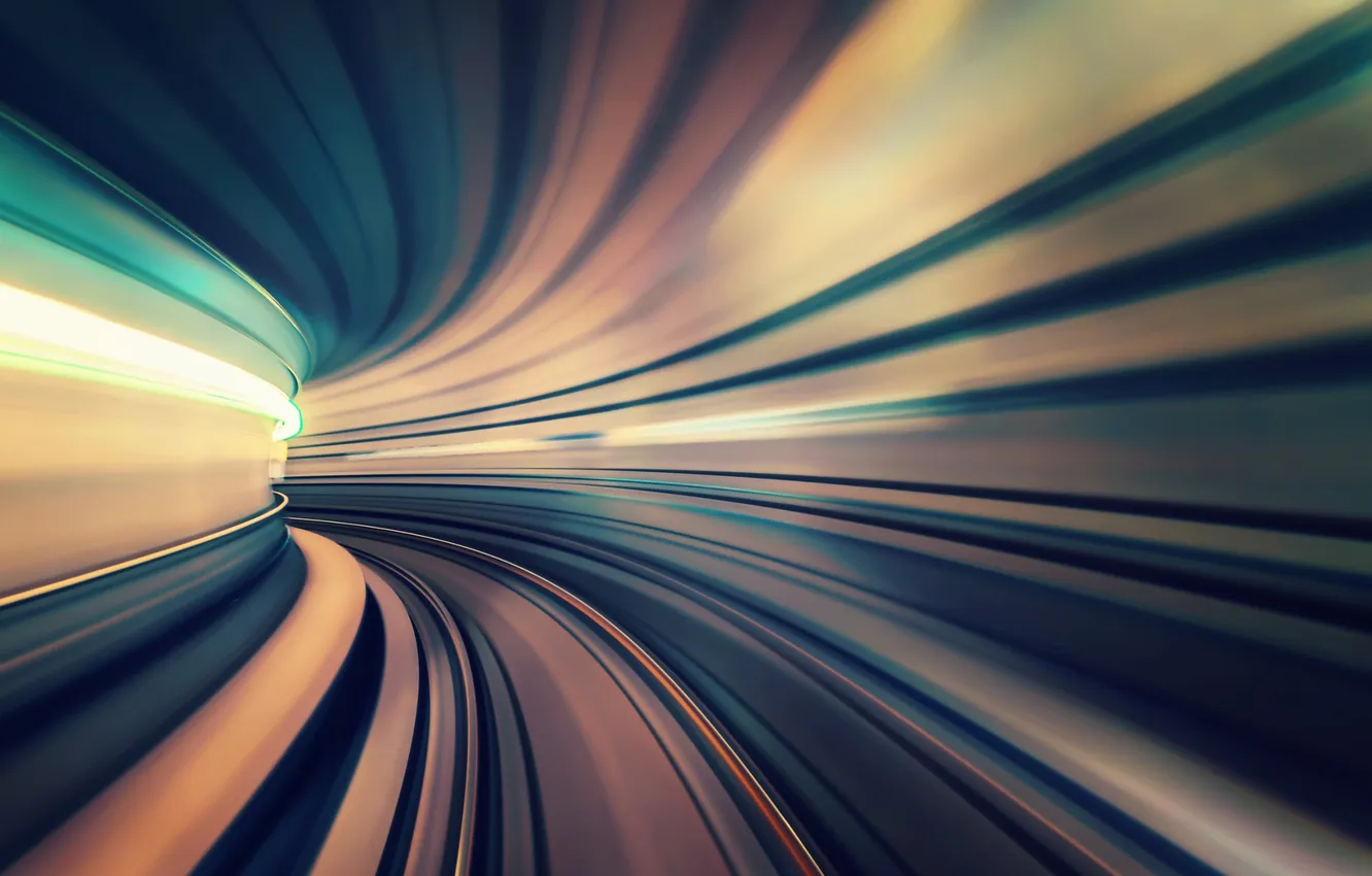 Photo wallpaper light, the city, excerpt, the tunnel