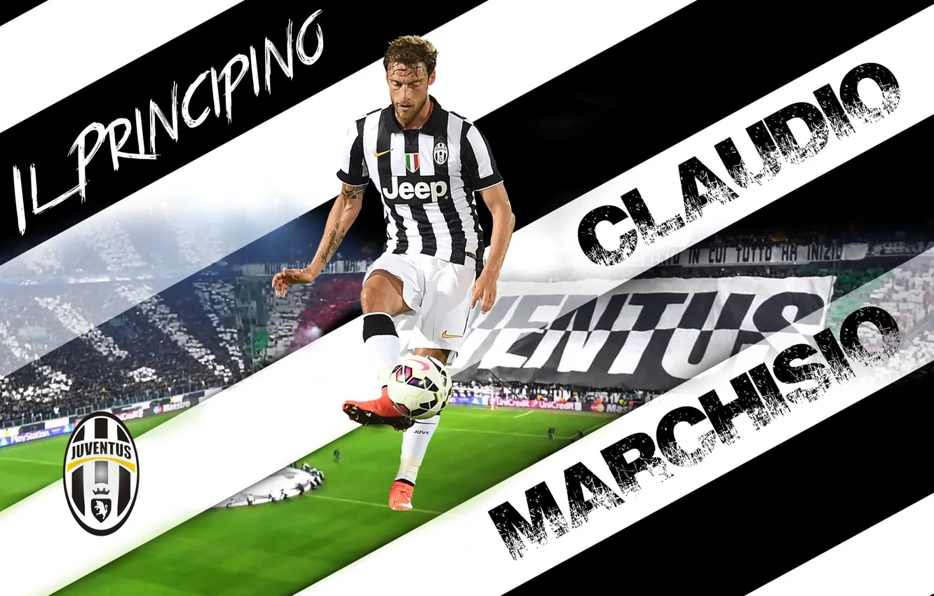 Photo wallpaper wallpaper, sport, football, player, Juventus FC, Juventus Stadium, Claudio Marchisio, The Prince
