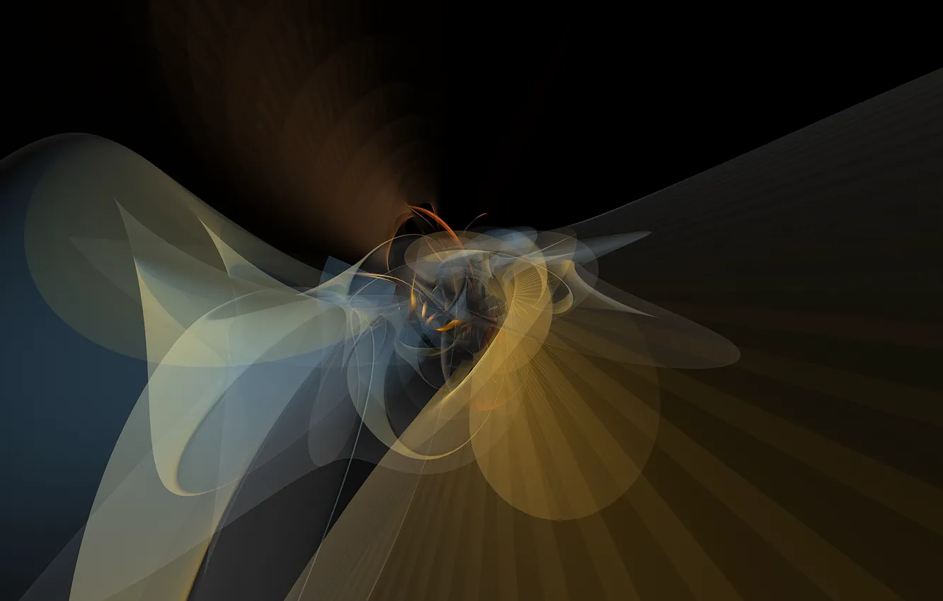 Photo wallpaper curves, fractal, fractal pattern