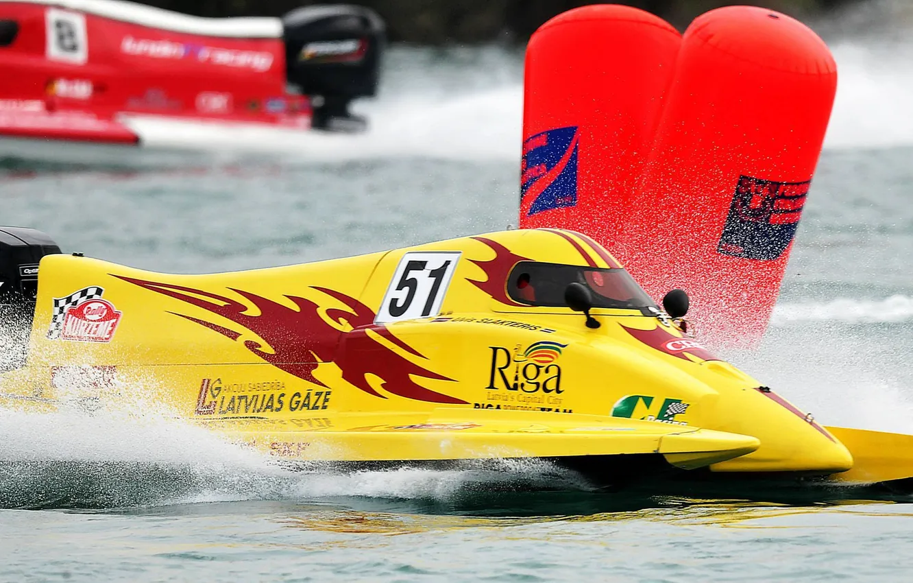 Photo wallpaper race, boat, speed