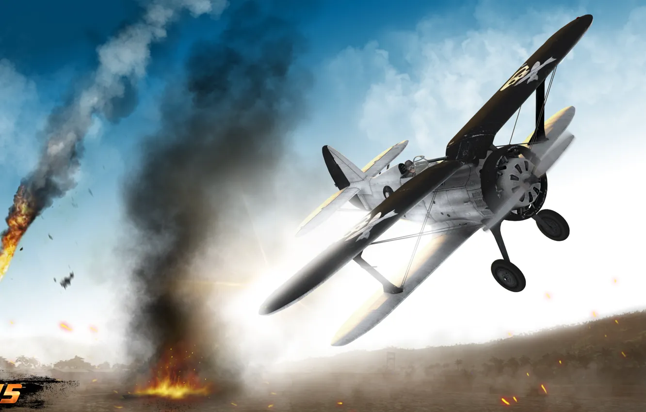 Photo wallpaper aviation, the plane, -15, warthunder, i-15