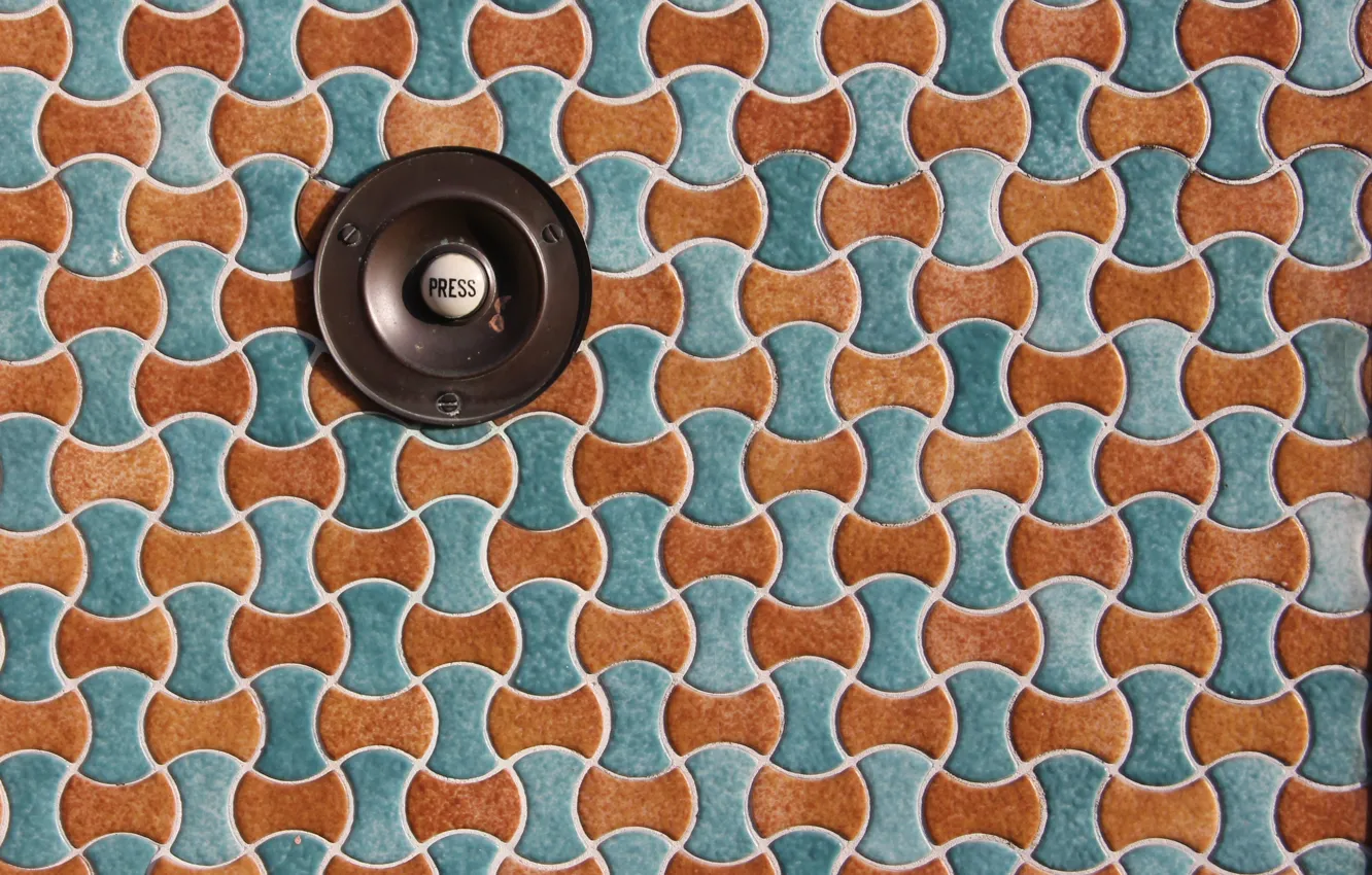 Photo wallpaper mosaic, button, Press