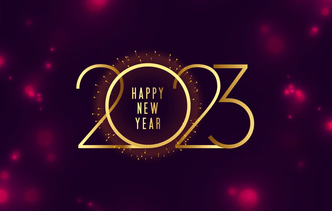 Photo wallpaper gold, new year, figures, golden, New Year, Happy, glitter, 2023