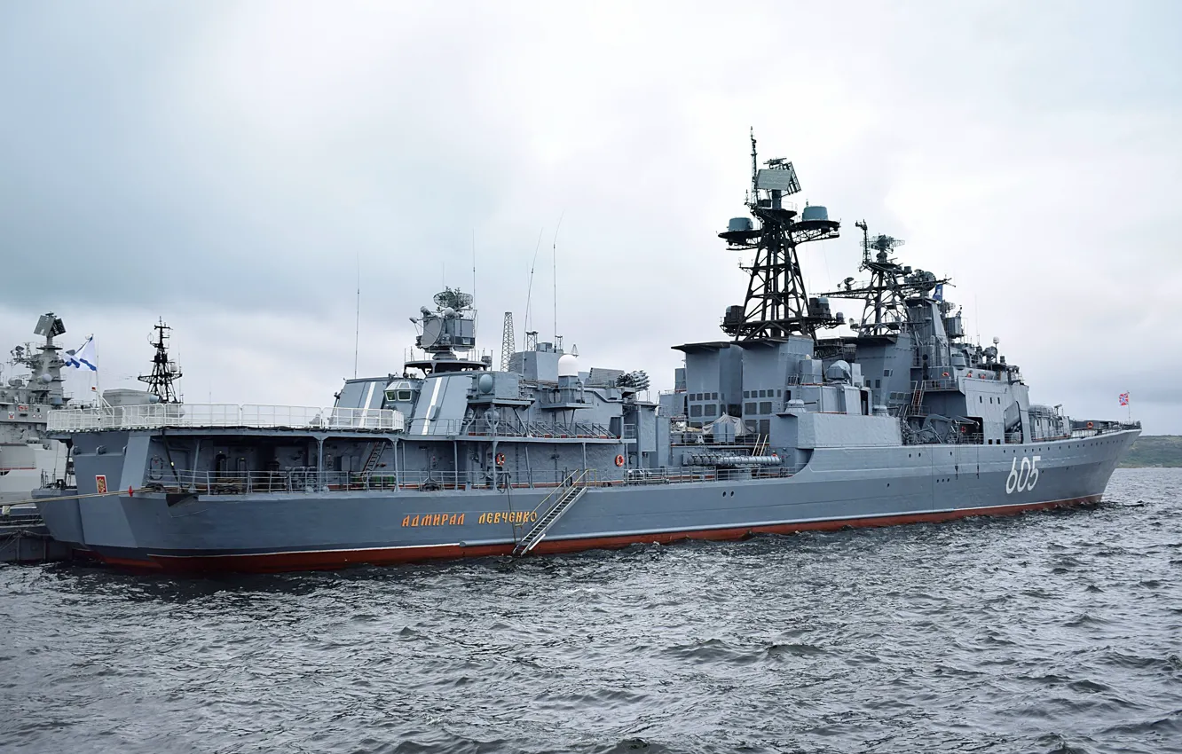 Photo wallpaper ship, large, Navy, anti-submarine, project 1155, Admiral Levchenko
