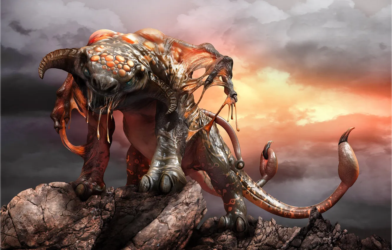 Photo wallpaper rocks, beast, sting, shifter