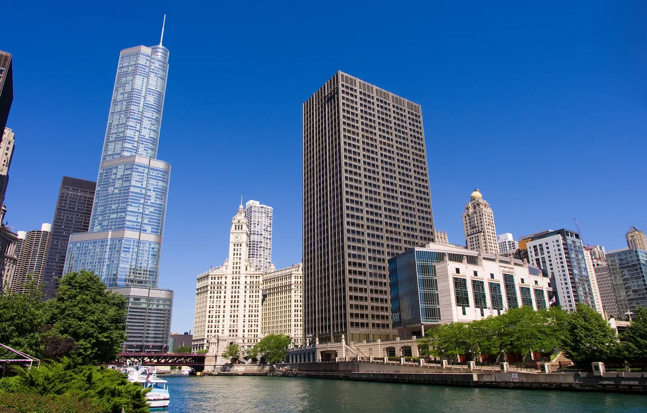 Photo wallpaper city, the city, USA, Chicago, Illinois