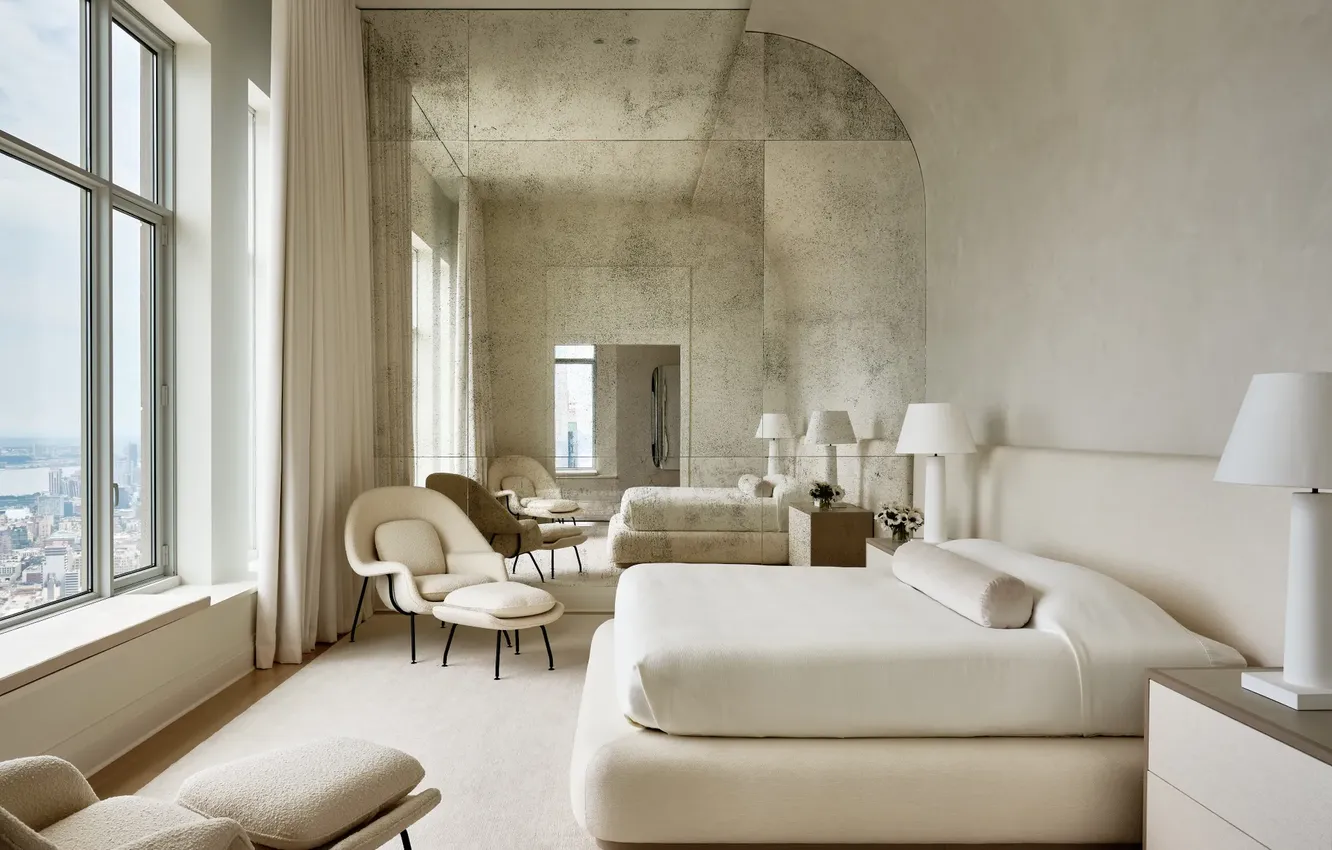 Photo wallpaper style, room, interior, bedroom, mirror wall, Creating A Zen Bedroom Design, Incorporating A Calm Space, …