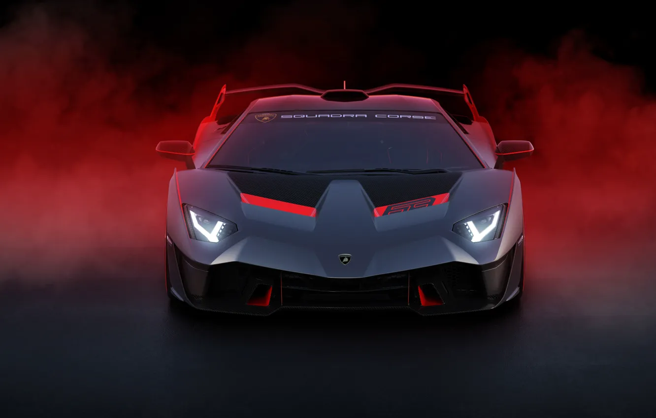 Photo wallpaper Lamborghini, supercar, front view, 2018, SC18