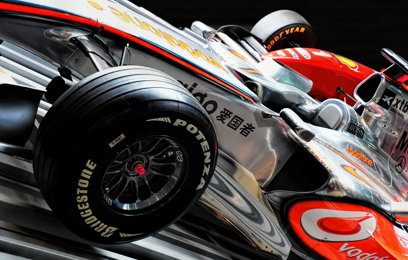 Photo wallpaper racing car, National Motor Museum, Mercedes-McLaren