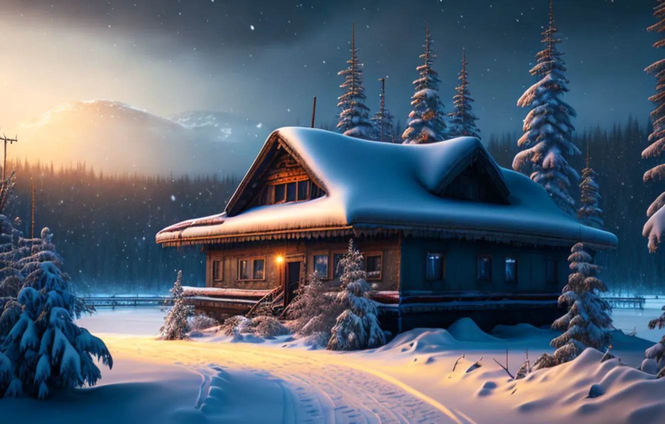 Photo wallpaper forest, nature, siberia