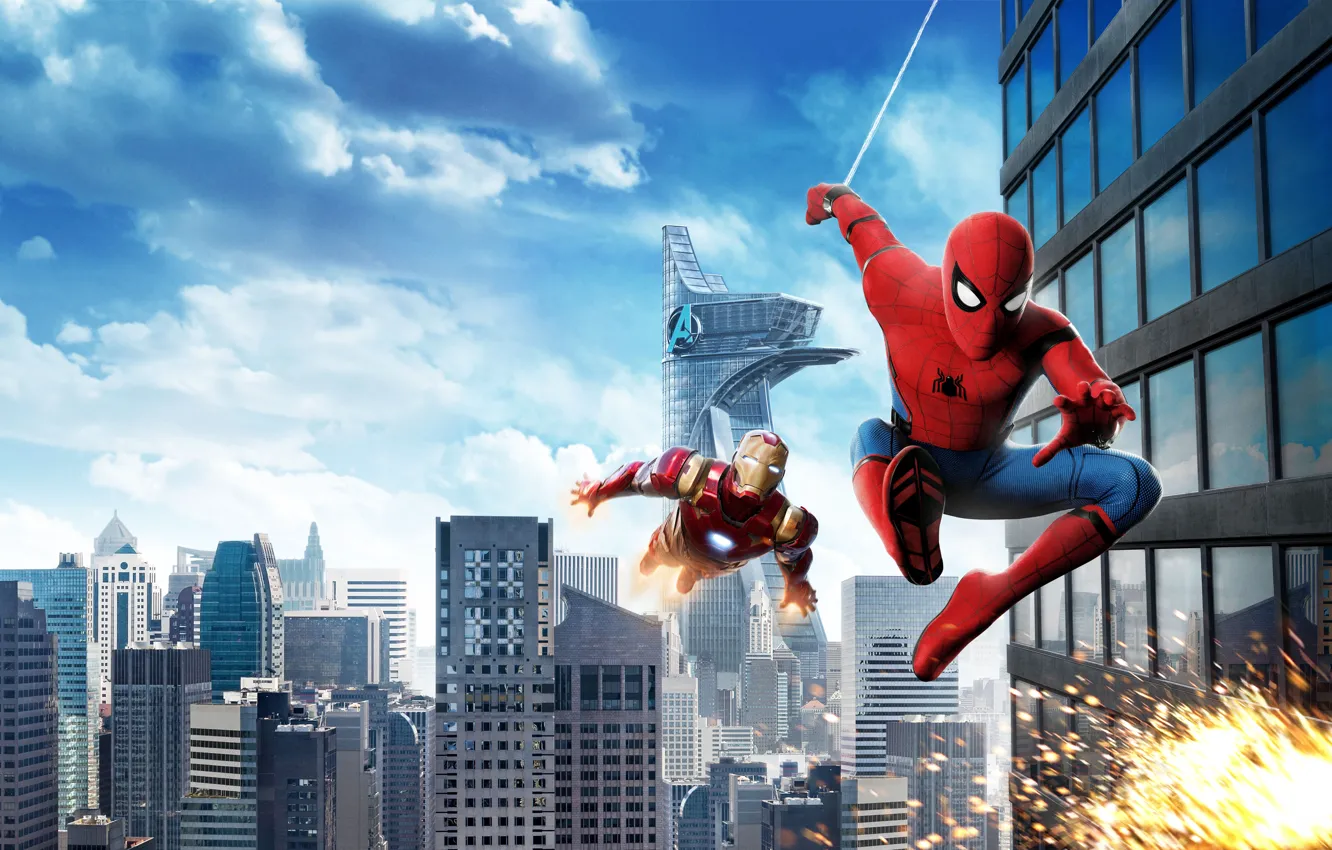 Photo wallpaper Action, fantasy, Heroes, Iron Man, Marvel, sci-fi, movie, year