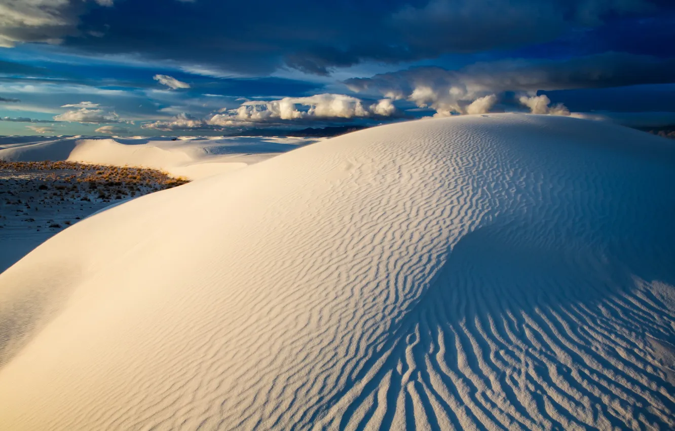 Photo wallpaper New Mexico, White Sands National Monument, Blue Dunes