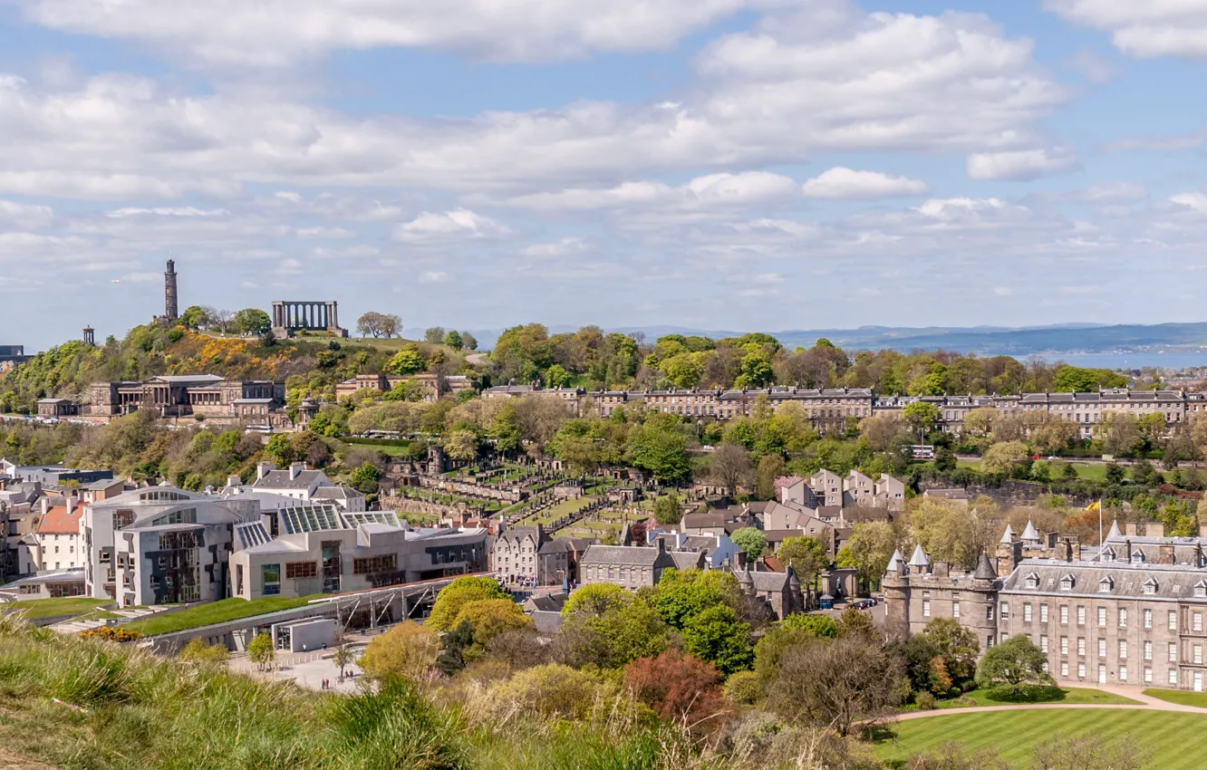 Photo wallpaper home, Scotland, panorama, Edinburgh