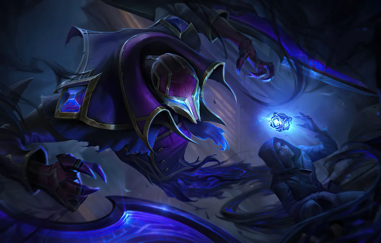 Photo wallpaper magic, the game, game, character, two, character, Nocturne, League of Legends