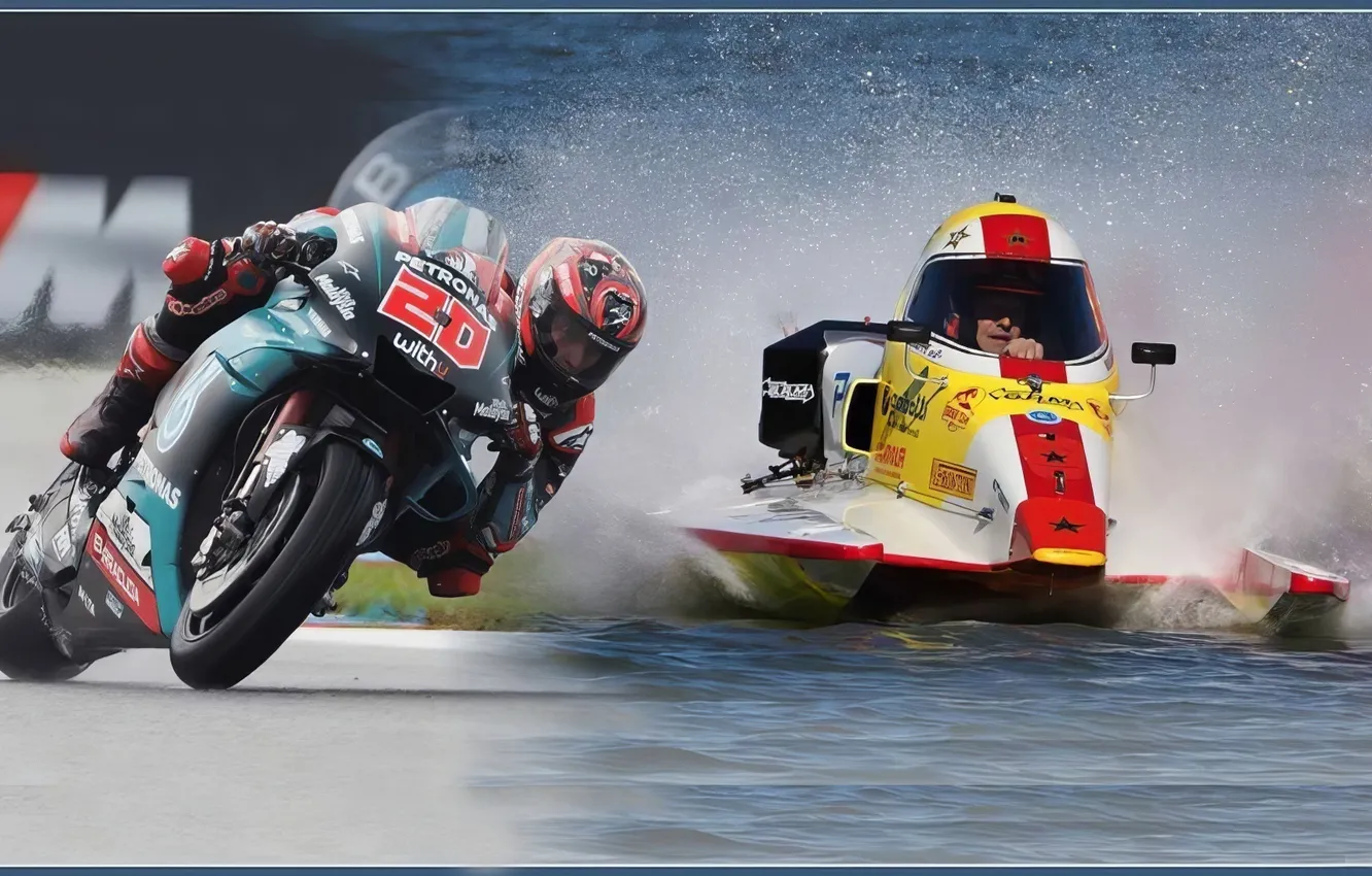Photo wallpaper race, boat, speed