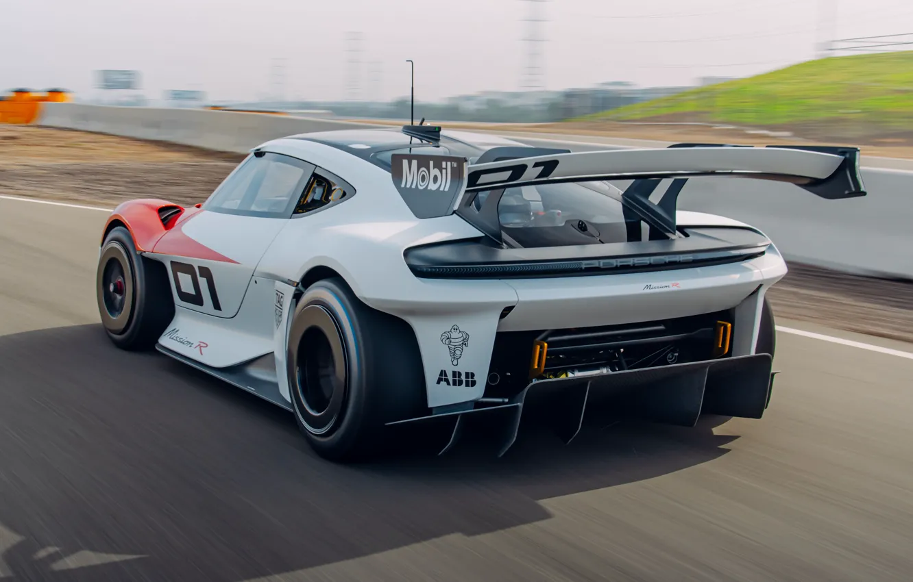 Photo wallpaper Porsche, speed, Mission R, Porsche Mission R, all-electric