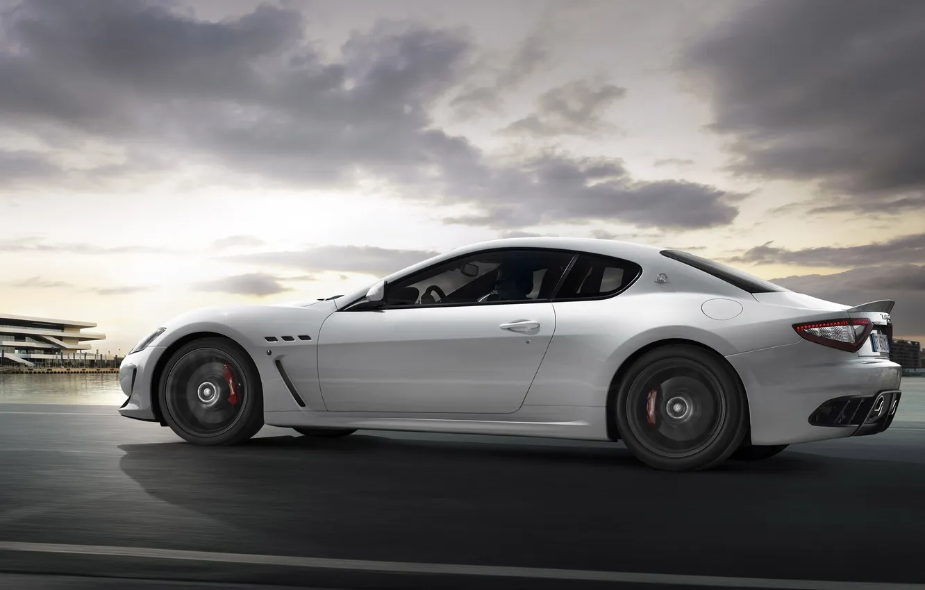 Photo wallpaper road, auto, Maserati, speed, GranTurismo