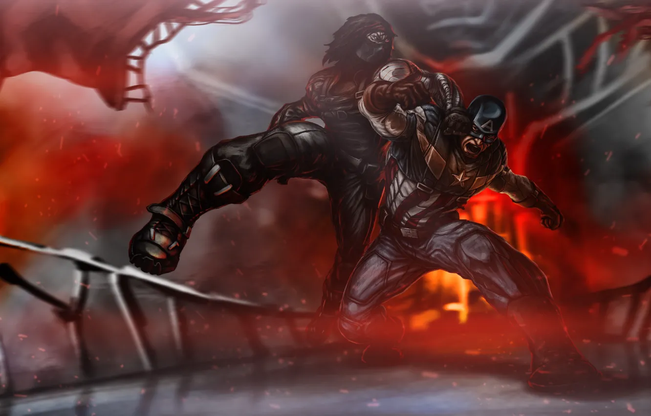 Photo wallpaper Captain America, Marvel Comics, The first avenger: the Other war, Captain America: The Winter Soldier, …