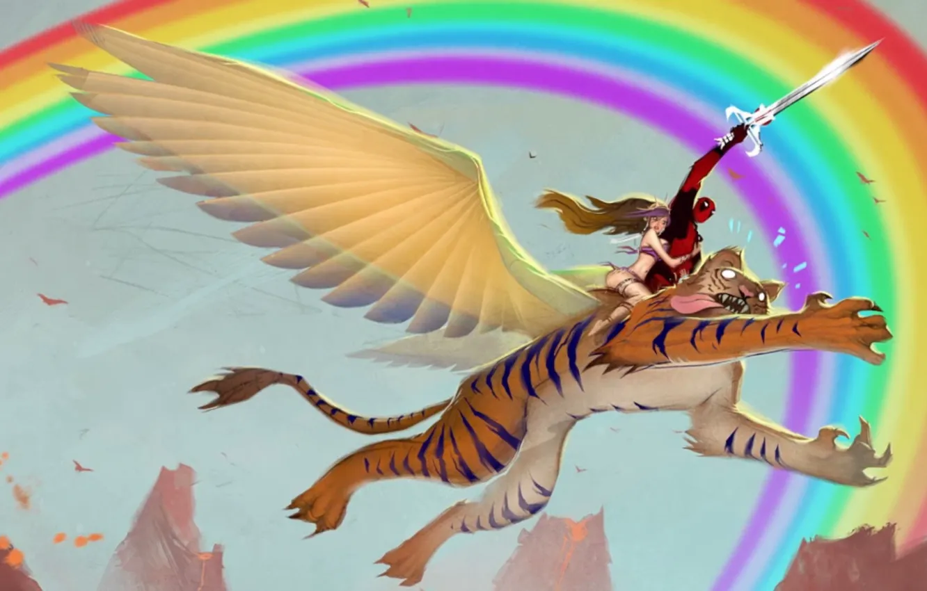 Photo wallpaper Deadpool, comic, VTF