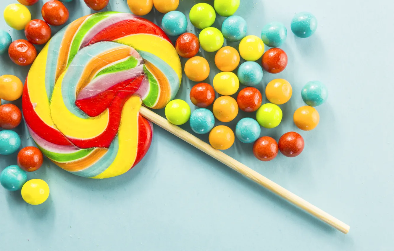 Photo wallpaper candy, sweets, lollipops