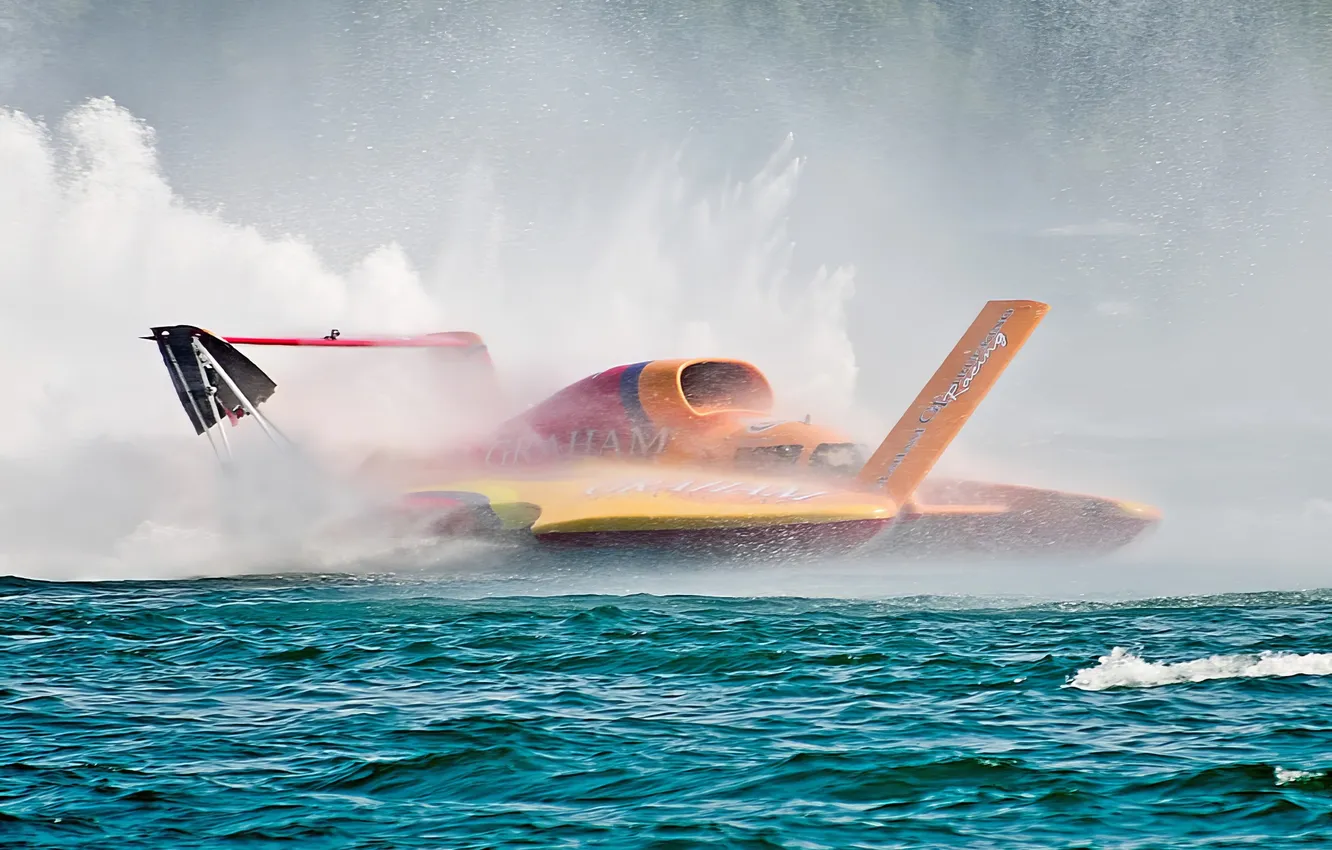 Photo wallpaper race, boat, speed