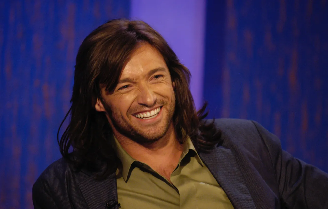 Photo wallpaper fun, laughter, actor, male, Hugh Jackman, Hugh Jackman