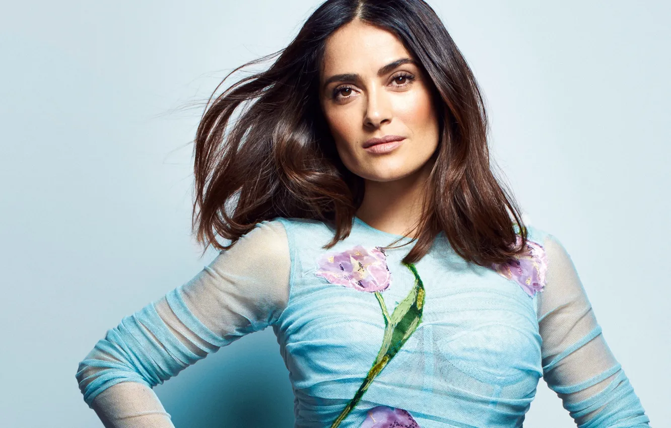 Photo wallpaper face, woman, beauty, actress, beauty, Salma Hayek