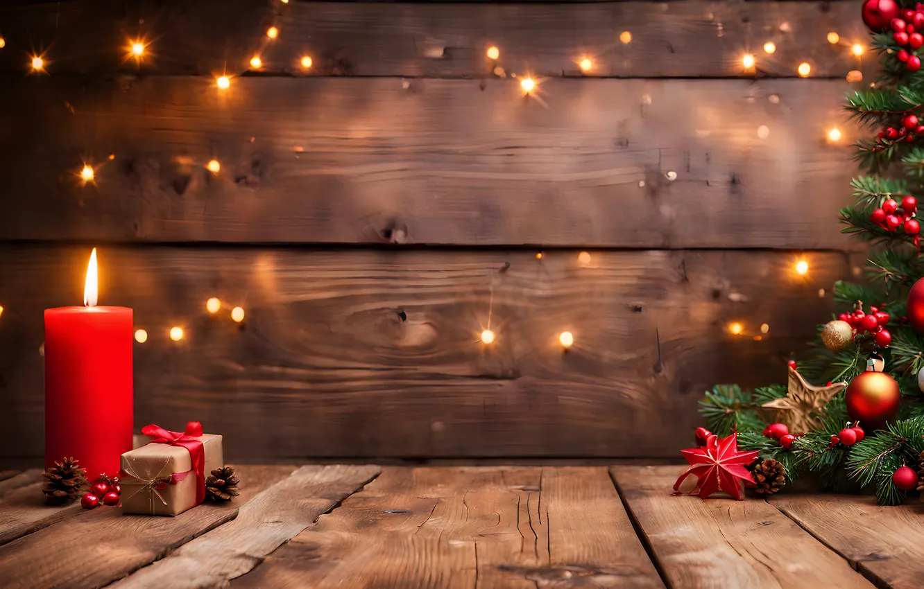 Photo wallpaper decoration, background, gift, balls, tree, new year, Christmas, Christmas