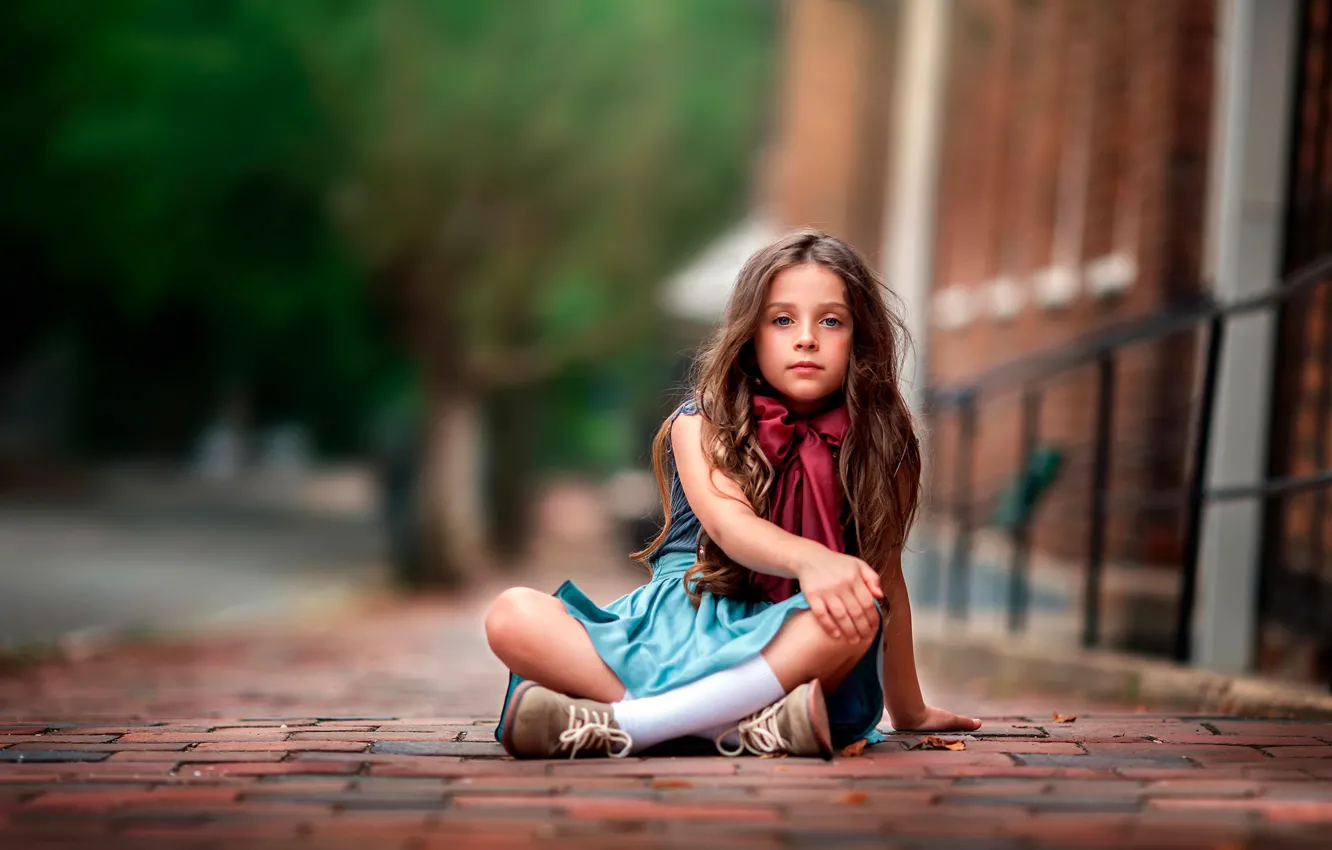 Photo wallpaper look, girl, curls, Afternoon, child photography, bellevue avenue