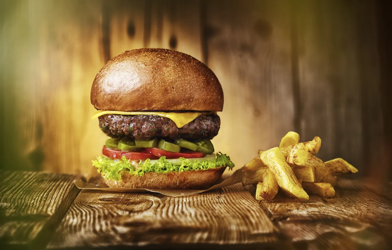 Photo wallpaper background, food, Hombre burger
