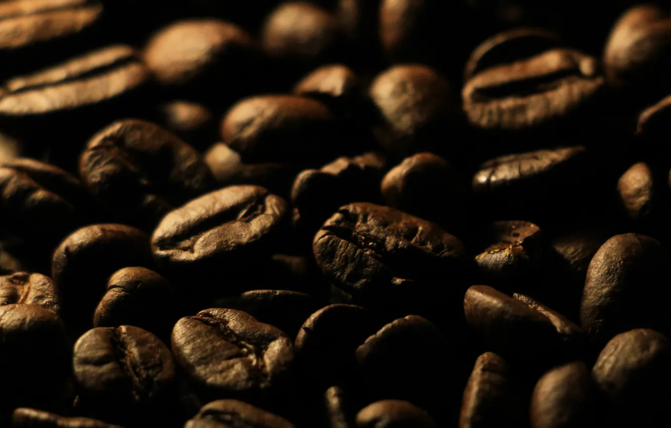 Photo wallpaper dark, coffee, grain
