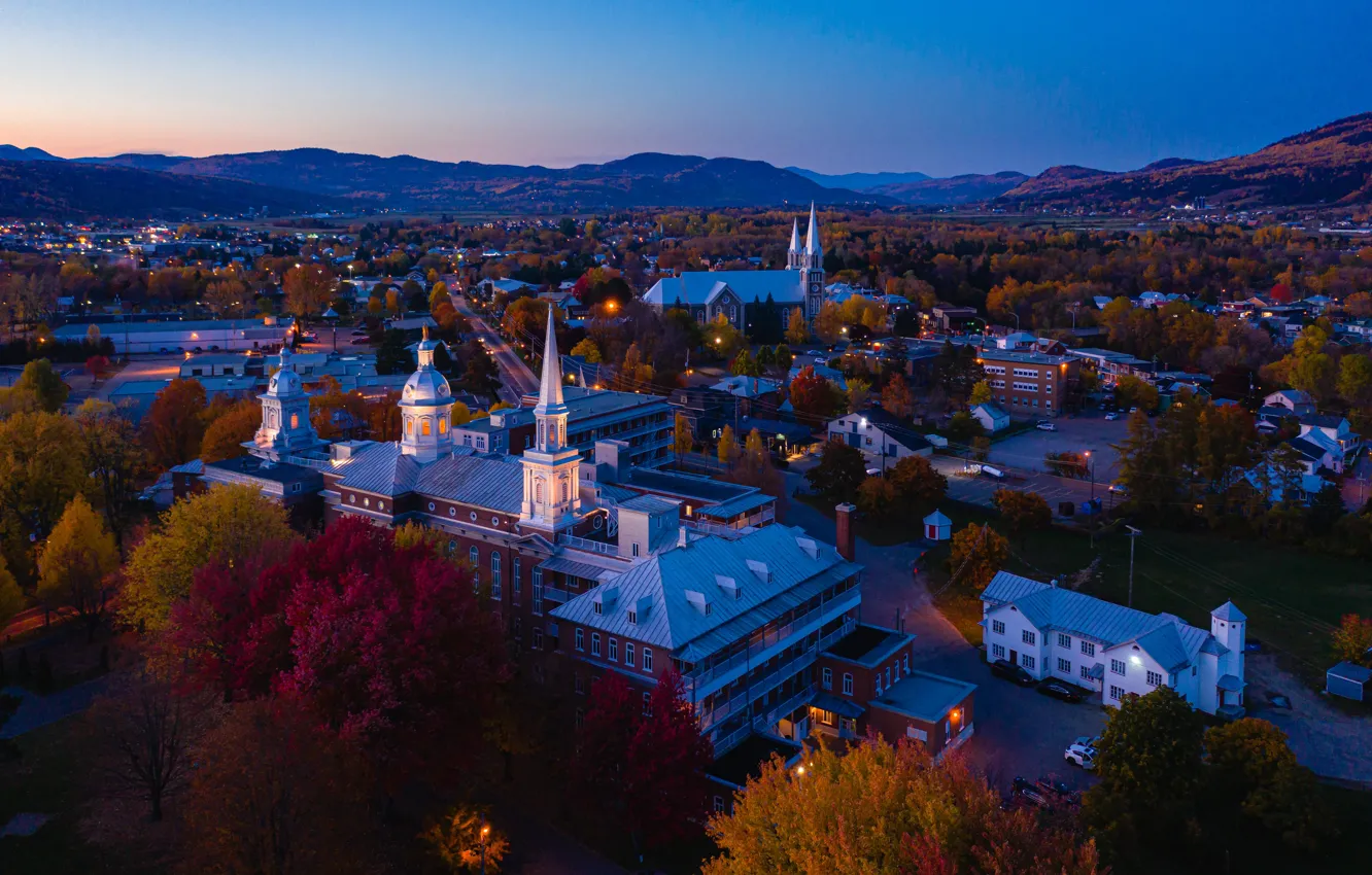 Photo wallpaper the city, home, Canada, QC, Charlevoix