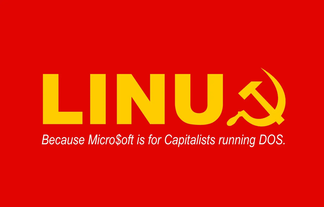 Photo wallpaper Communism, Linux, Red