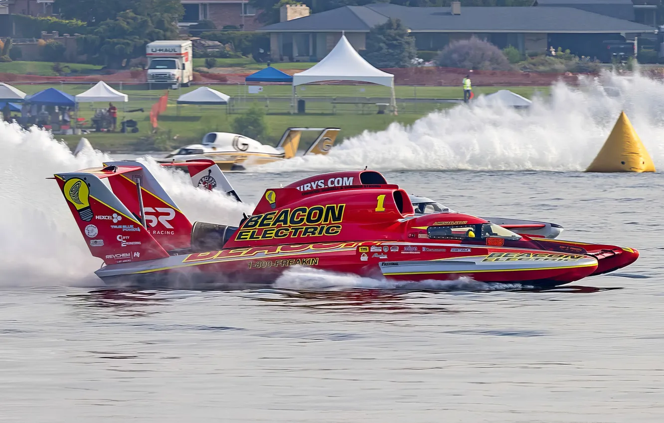 Photo wallpaper race, boat, speed