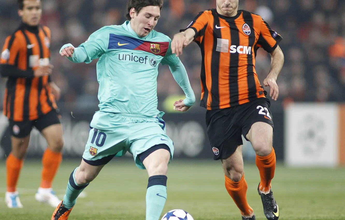 Photo wallpaper football, barselona, donbass arena 2011, Messi, Shakhtar