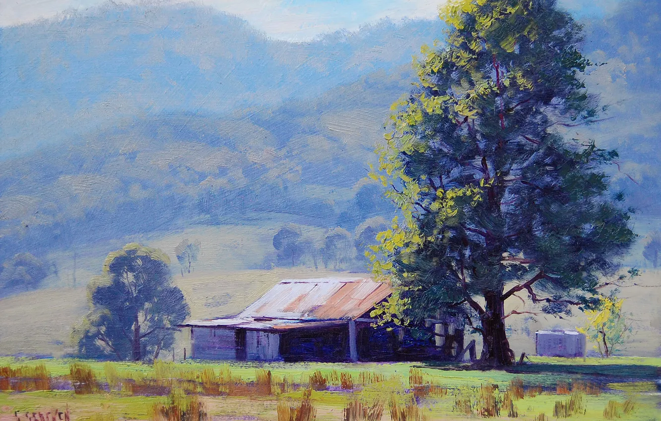 Photo wallpaper figure, art, ARTSAUS, OLD FARM SHED