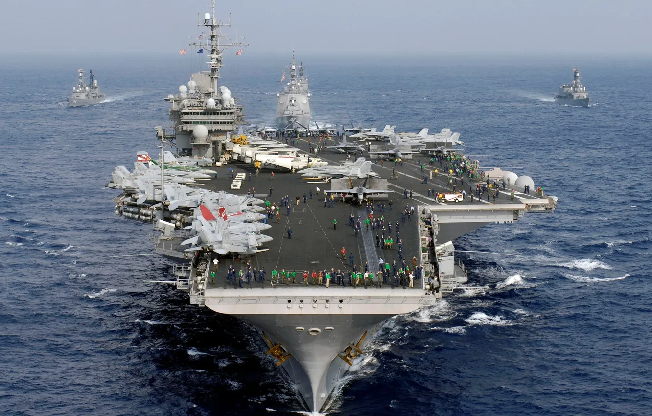 Photo wallpaper ship, the carrier, support