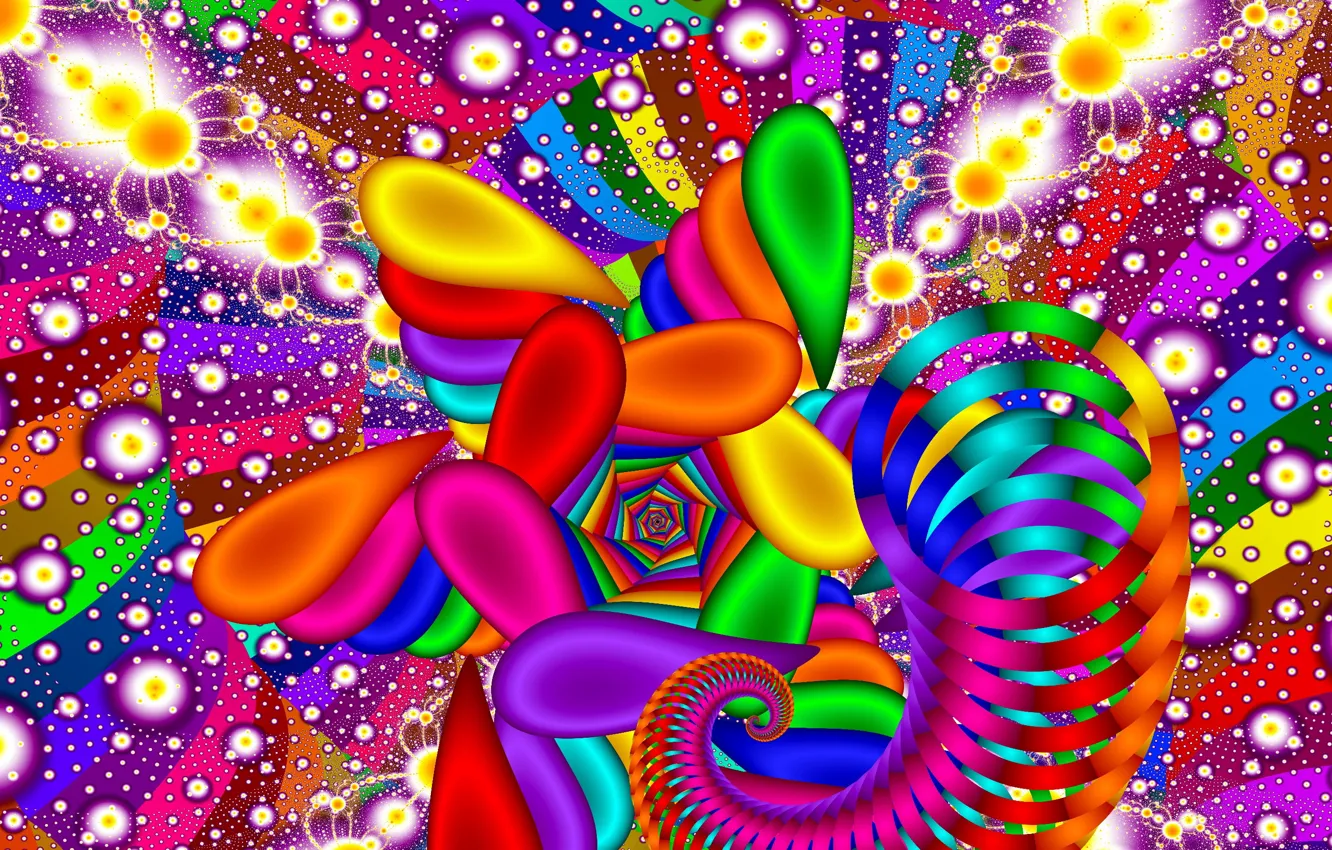 Photo wallpaper abstraction, color, form, fractal