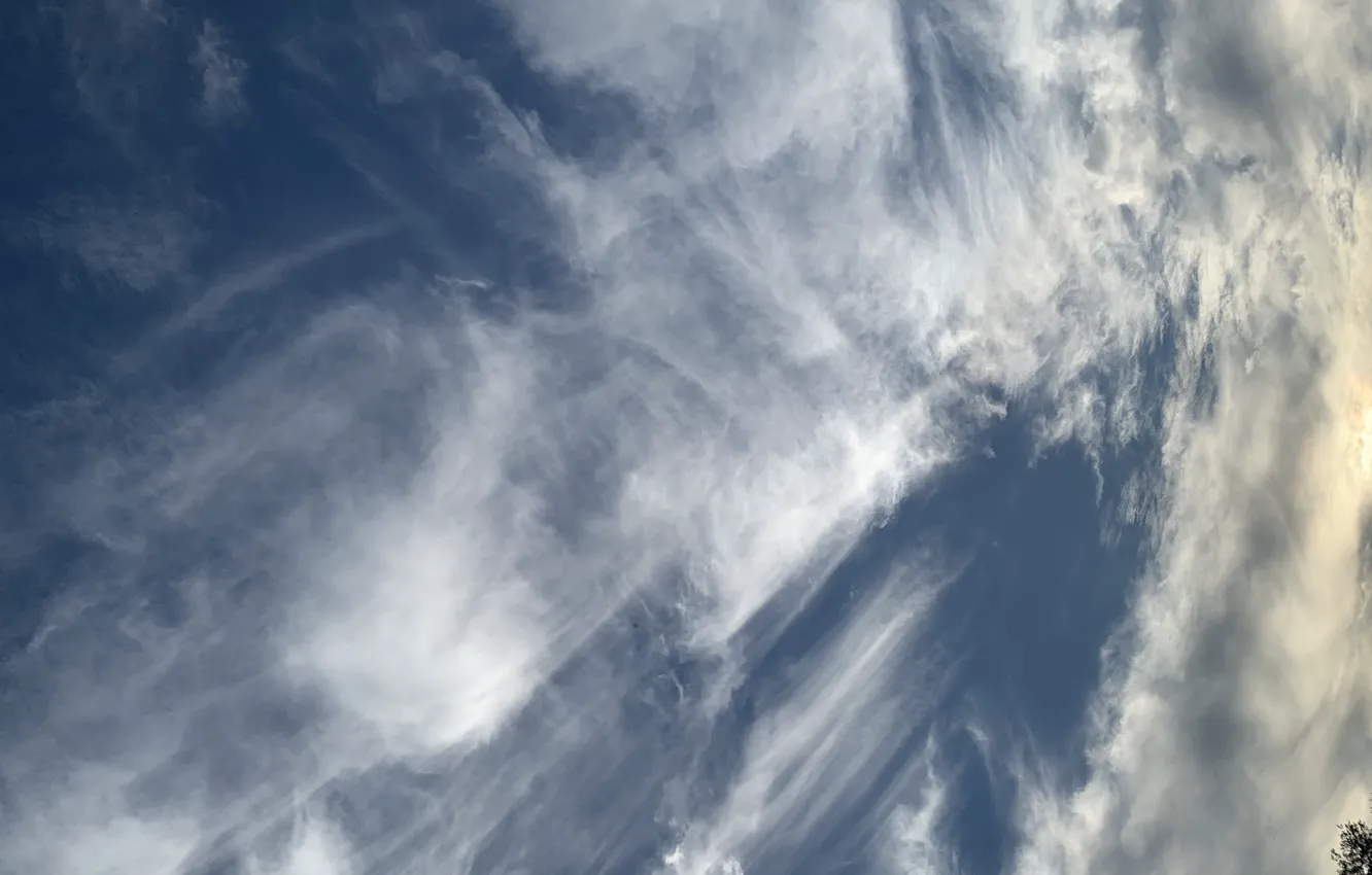 Photo wallpaper the sky, clouds, sunset