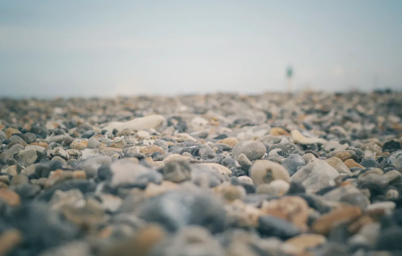 Photo wallpaper rocks, fog, person, silhouette