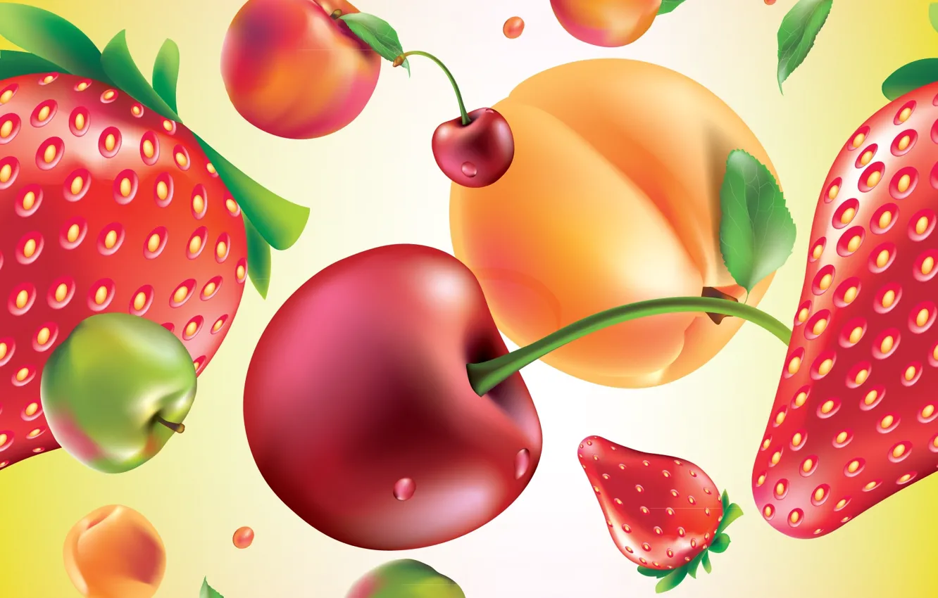 Photo wallpaper berries, texture, fruit, texture, fruits, berries