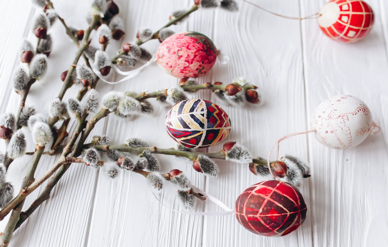 Photo wallpaper sprig, background, holiday, eggs, spring, Easter, Verba, background