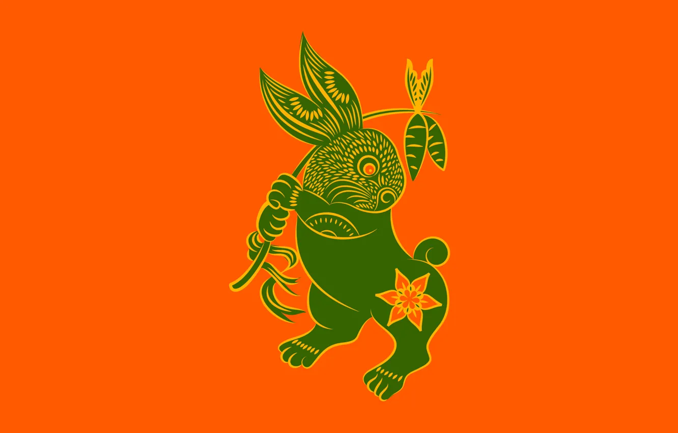 Photo wallpaper rabbit, zodiac, Zune
