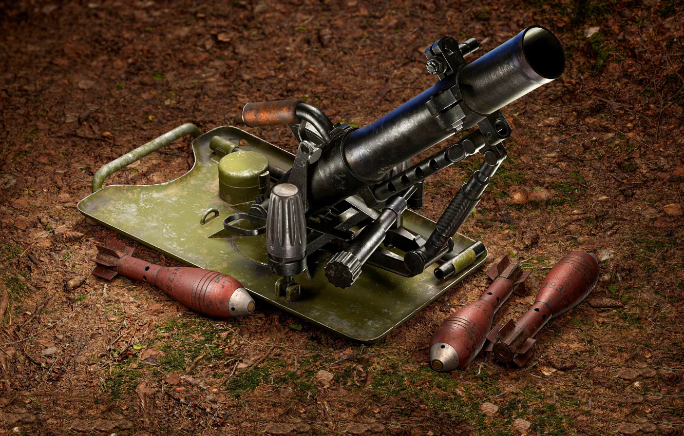 Photo wallpaper Germany, The second World war, mortar, Grenade Launcher 36, 50 mm