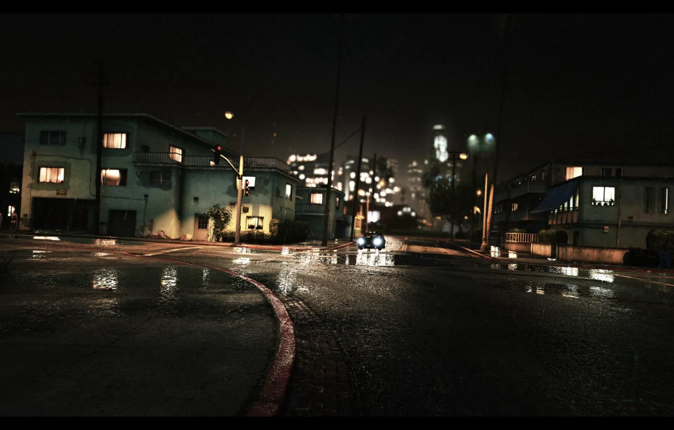 Photo wallpaper the game, rain, gta, Grand Theft Auto, GTA V, The Saints